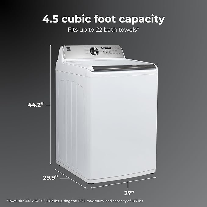 Kenmore 4.5 cu. ft. Top Load Washer with Triple Action Impeller - White - Image 5