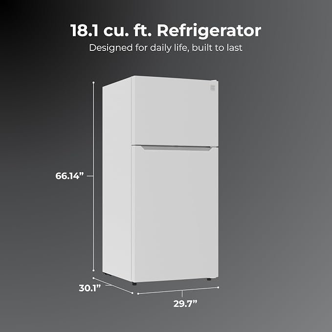 Kenmore 18.1 cu. ft. 30" Wide Top Mount Refrigerator - White - Image 5