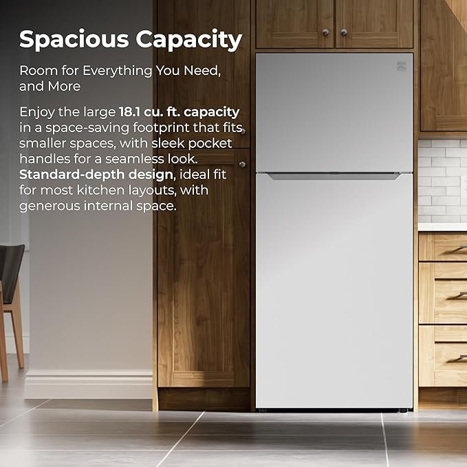 Kenmore 18.1 cu. ft. 30" Wide Top Mount Refrigerator - White - Image 4