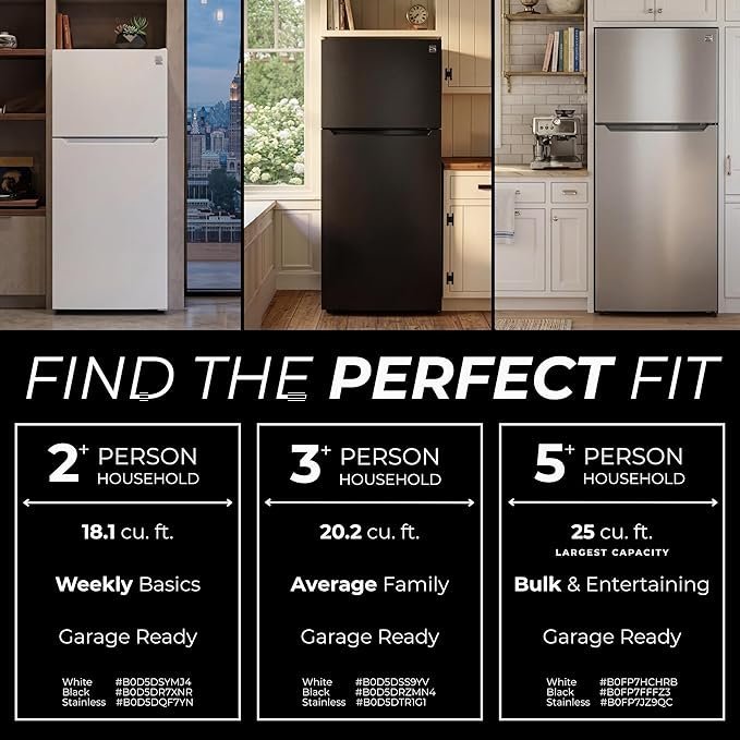Kenmore 18.1 cu. ft. 30" Wide Top Mount Refrigerator - White - Image 3