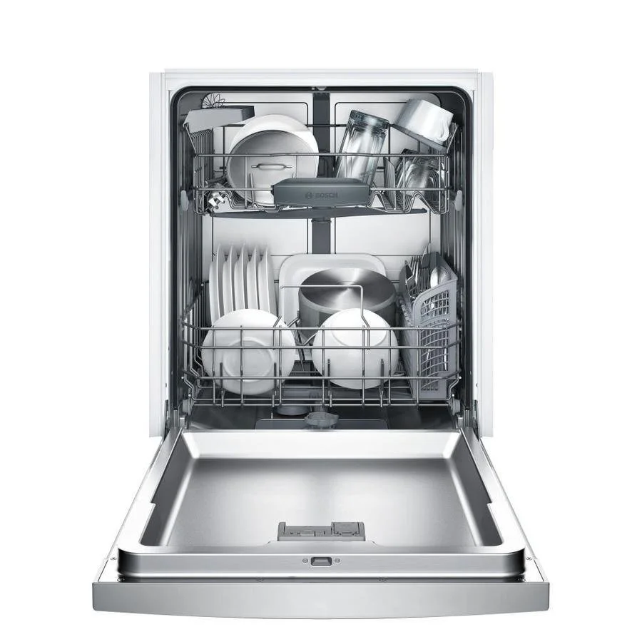 Bosch 100 Series PureDry 50-Decibel Front Control 24-in Built-In Dishwashers (Fingerprint-Resistant Stainless Steel) ENERGY STAR