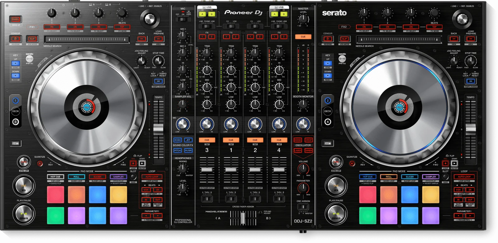 Pioneer DDJ-SZ2 Flagships 4-Channel Controllers for Serato DJ
