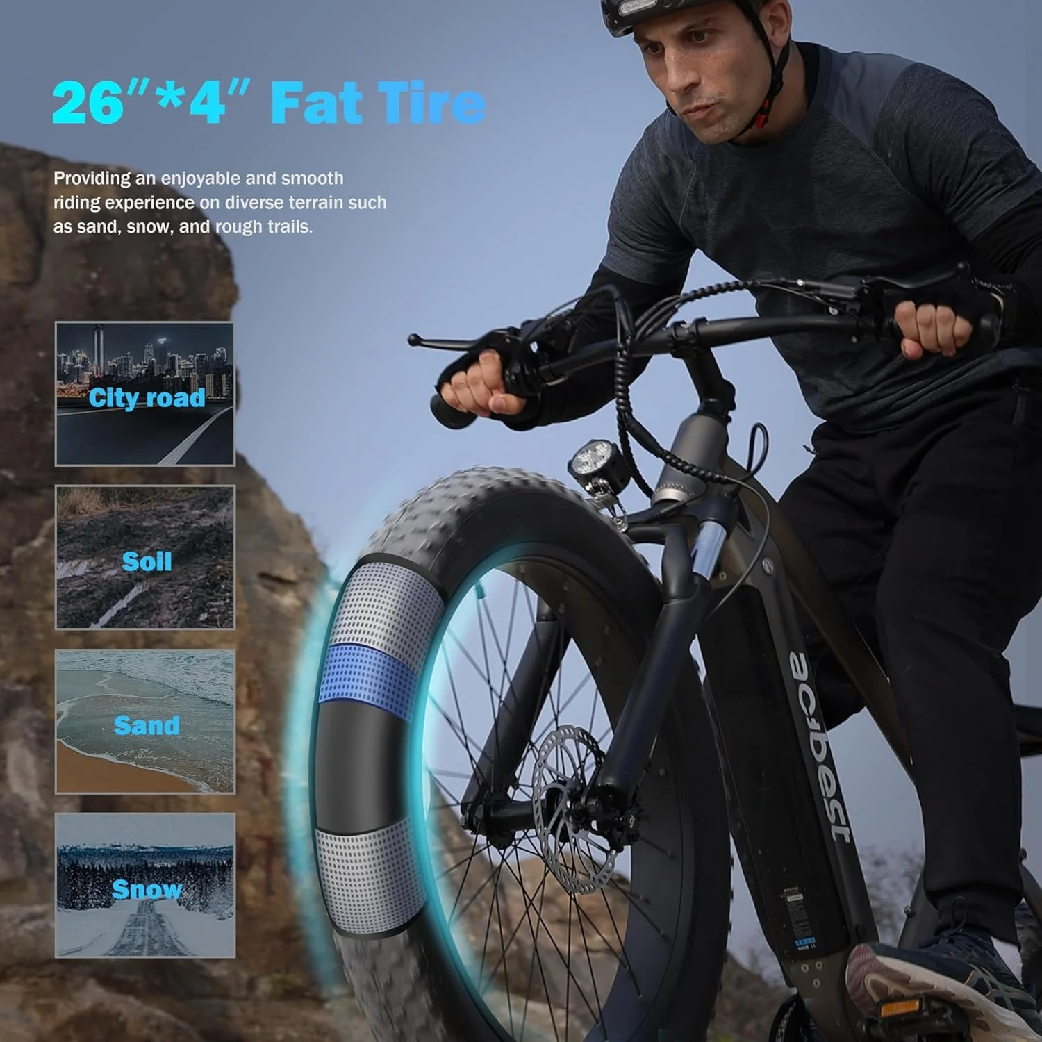 All-Terrain Mountain Ebike 1400W Power & 65mi Ranges. - Image 2