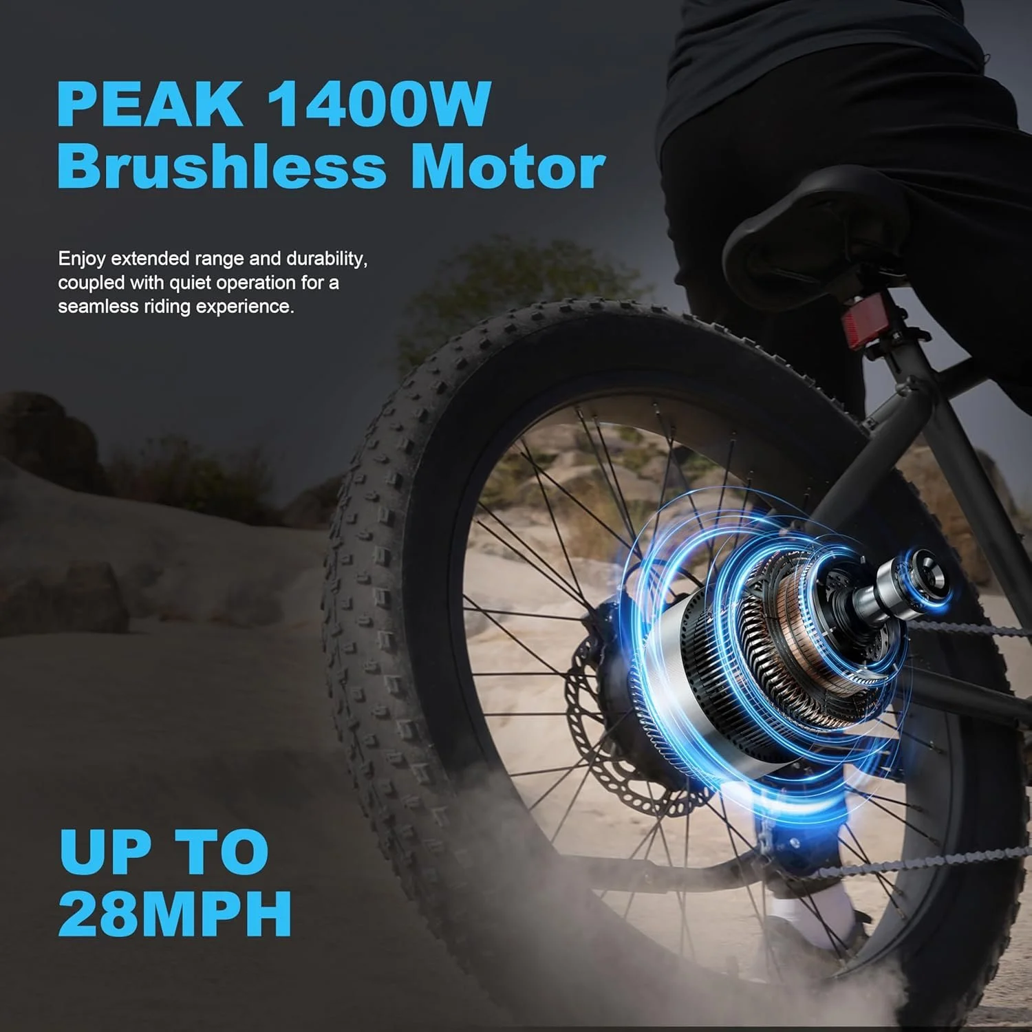 All-Terrain Mountain Ebike 1400W Power & 65mi Ranges. - Image 3
