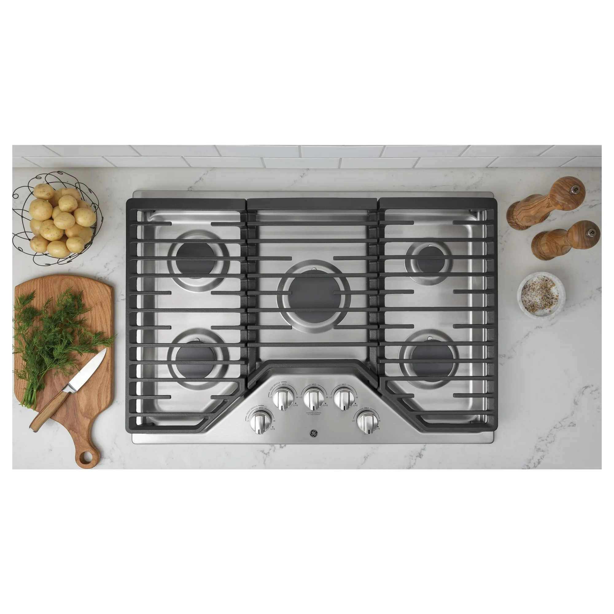 GE 30-Inch Built-In Gas Cooktops JGP5030SLSS - Image 4