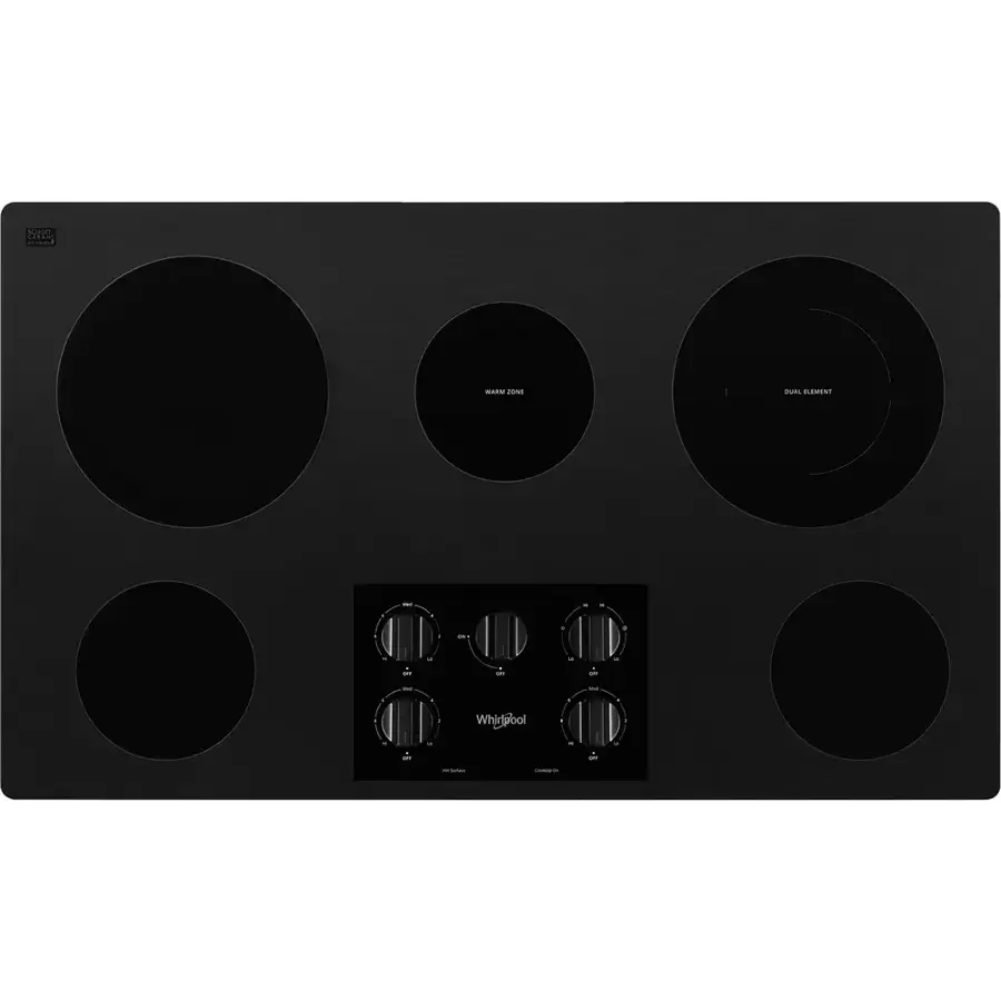 Whirlpool 36-Inch Electric Ceramic Glass Cooktops WCE55US6HB