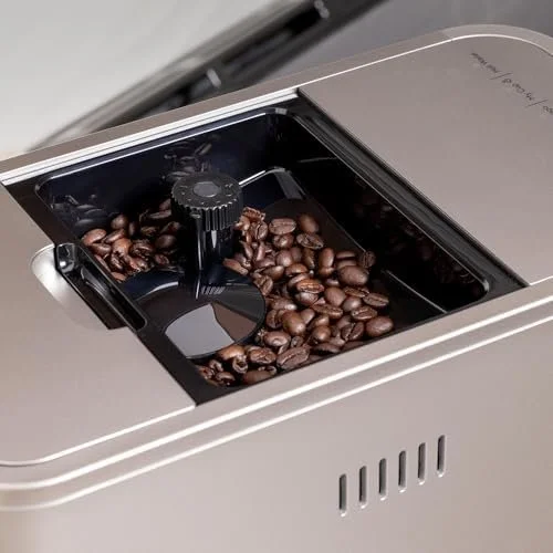 Café Affetto Automatic Espresso Machine + Milk Frother | Built-In & Adjustable Espresso Bean Grinders | One-Touch Brew in 90 Seconds | Steel Silver, 1.2 Liter, (C7CEBBS2RS3) - Image 2