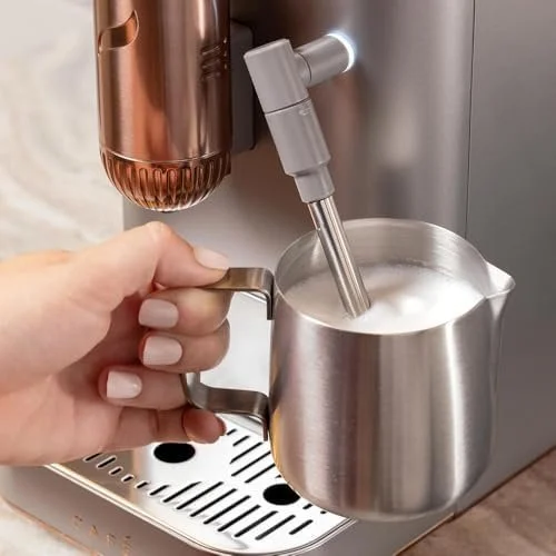 Café Affetto Automatic Espresso Machine + Milk Frother | Built-In & Adjustable Espresso Bean Grinders | One-Touch Brew in 90 Seconds | Steel Silver, 1.2 Liter, (C7CEBBS2RS3) - Image 3