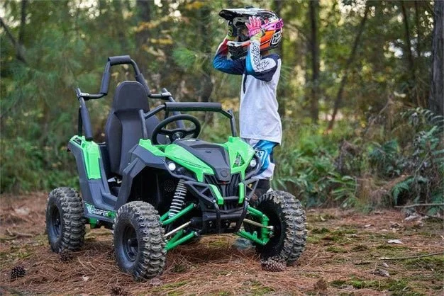 MotoTec Raiderr Kids UTV 48v 1200w Full Suspension Bluee - Image 2