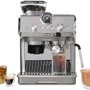 De’Longhi La Specialista Arte Evo Espresso Machine – Compact Cold Brew Coffee Maker with Grinder, Milk Steam Wand/Frother & Tamping Tools – Home Barista Kit for Lattes, Cappuccinos, Iced Coffees.
