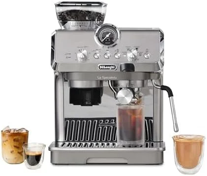 De’Longhi La Specialista Arte Evo Espresso Machine – Compact Cold Brew Coffee Maker with Grinder, Milk Steam Wand/Frother & Tamping Tools – Home Barista Kit for Lattes, Cappuccinos, Iced Coffees.