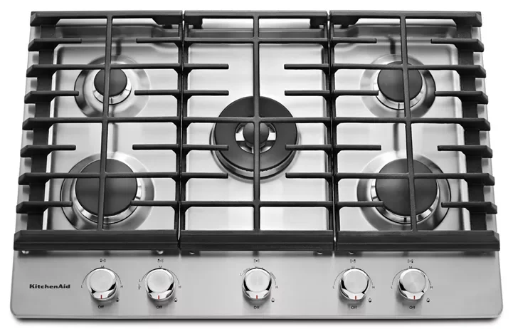 KitchenAid 30″ 5-Burner Gas Cooktops KCGS550ESS