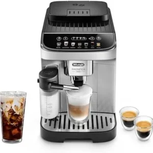 De’Longhi Magnifica Evo Automatic Espresso & Coffee Machine with Auto Milk Frother, Built-in Grinder & Auto-Clean Function – For Latte, Cappuccinos, Americano, Iced Coffee, ECAM29084SB , Silver